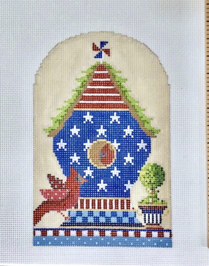 KCN Patriotic Cardinal Birdhouse